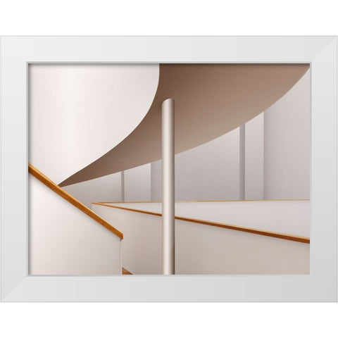Interiors White Modern Wood Framed Art Print by Liu, Shuchuan