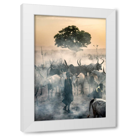 Enveloped In Haze White Modern Wood Framed Art Print by Cole, Trevor
