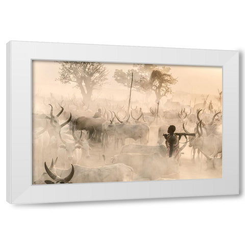 My Kalashnikov White Modern Wood Framed Art Print by Cole, Trevor