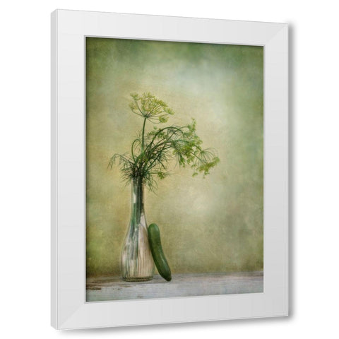 Dill And Cucumber White Modern Wood Framed Art Print by Wettstein, Priska