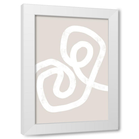 Abstract Position No 1 White Modern Wood Framed Art Print by Uplusmestudio