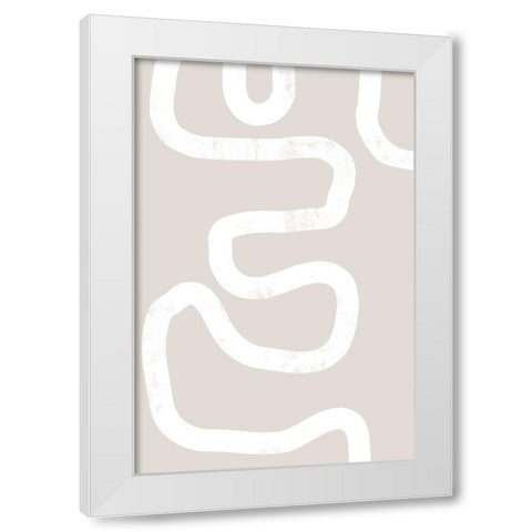 Abstract Position No 2 White Modern Wood Framed Art Print by Uplusmestudio