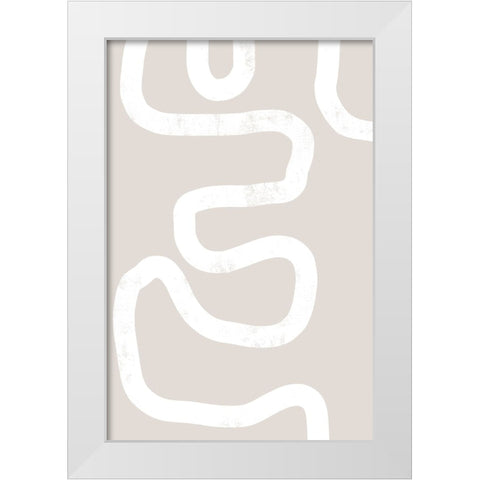 Abstract Position No 2 White Modern Wood Framed Art Print by Uplusmestudio