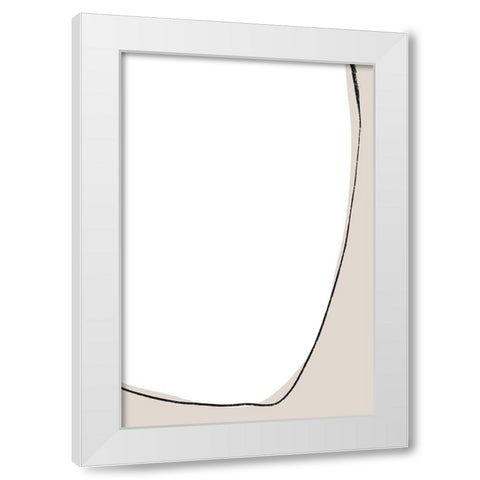 Slow Down White Modern Wood Framed Art Print by Uplusmestudio