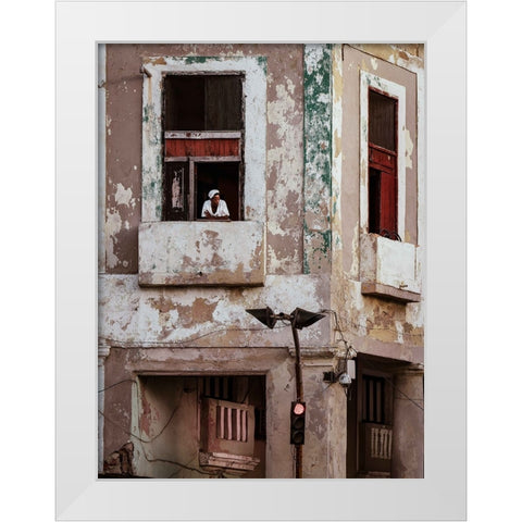 Looking Down White Modern Wood Framed Art Print by Bauer, Andreas