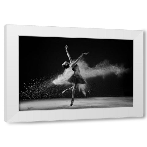 Balance White Modern Wood Framed Art Print by Aditya, Rawisyah