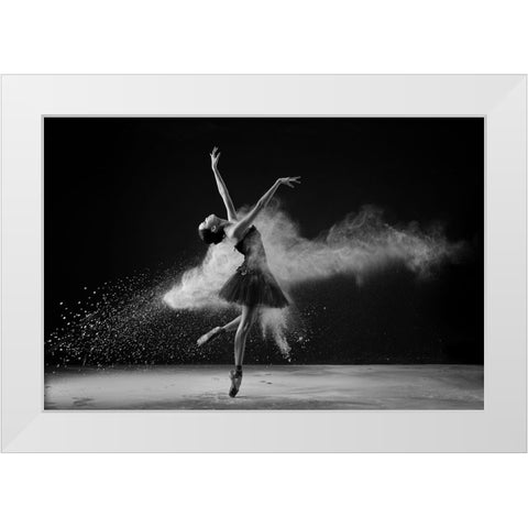 Balance White Modern Wood Framed Art Print by Aditya, Rawisyah