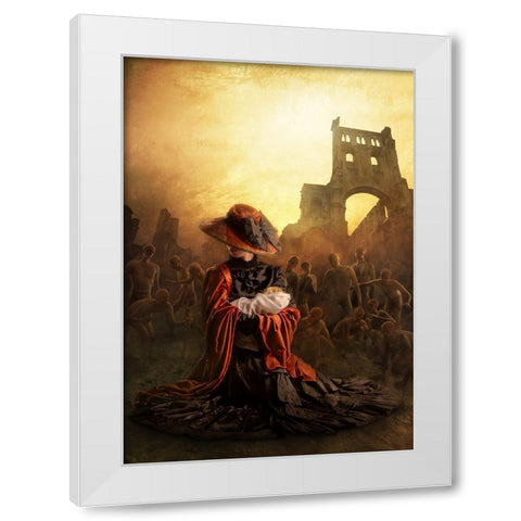 Limbo White Modern Wood Framed Art Print by Kiciak, Christophe