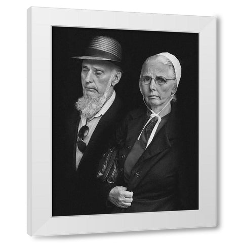 American Gothic White Modern Wood Framed Art Print by Getsadze, Zurab