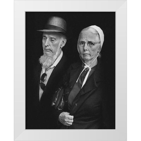 American Gothic White Modern Wood Framed Art Print by Getsadze, Zurab