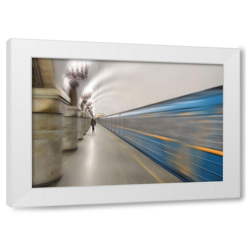 Zoloti Vorota White Modern Wood Framed Art Print by Kiyashko, Alexander