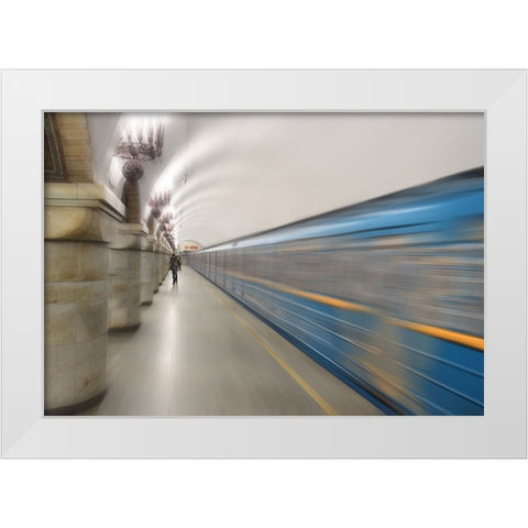 Zoloti Vorota White Modern Wood Framed Art Print by Kiyashko, Alexander