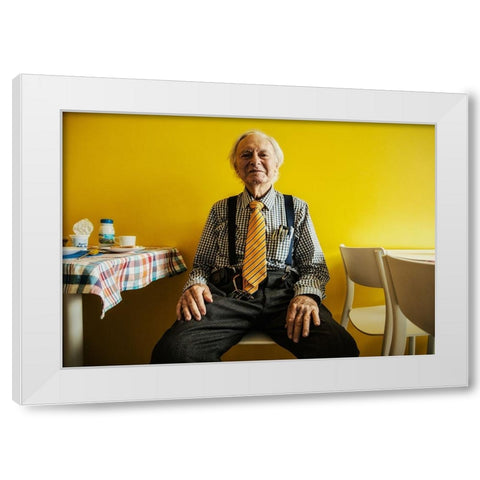 Guido White Modern Wood Framed Art Print by Muolo, Vito