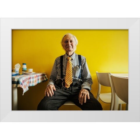 Guido White Modern Wood Framed Art Print by Muolo, Vito