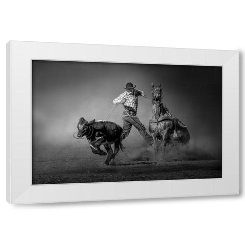 Perfect Throw White Modern Wood Framed Art Print by Yu Wu, Irene