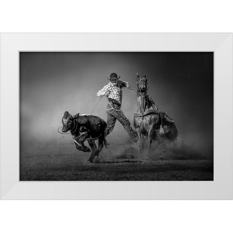 Perfect Throw White Modern Wood Framed Art Print by Yu Wu, Irene