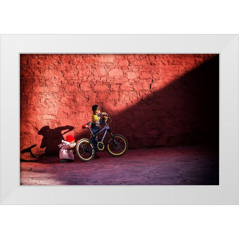 Happy Brotherhood White Modern Wood Framed Art Print by Yuk Kong, John