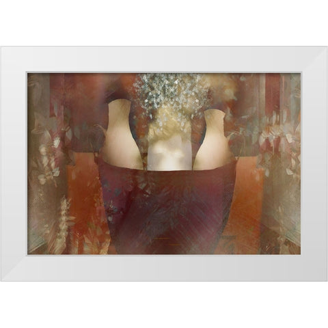 Three vases White Modern Wood Framed Art Print by Talen, Nel