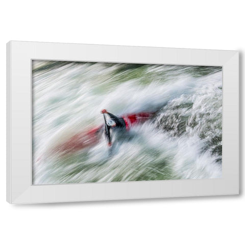 Taming Water White Modern Wood Framed Art Print by Ignac, Dusan