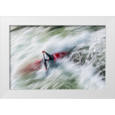 Taming Water White Modern Wood Framed Art Print by Ignac, Dusan