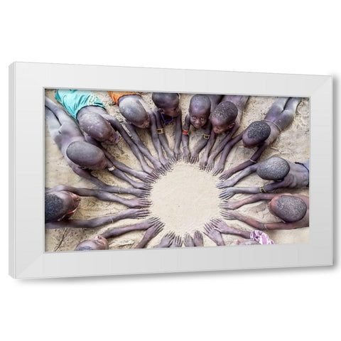 Little Fingers White Modern Wood Framed Art Print by Wiener, Iris