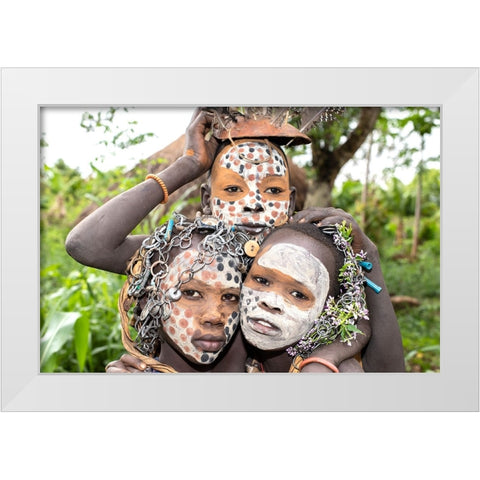 The Trio White Modern Wood Framed Art Print by Wiener, Iris