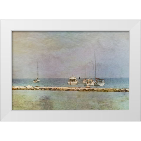 Bari White Modern Wood Framed Art Print by Gilleman, Monique