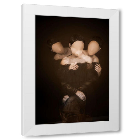 Faceless White Modern Wood Framed Art Print by Shadkhast, Naghmeh