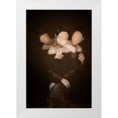 Faceless White Modern Wood Framed Art Print by Shadkhast, Naghmeh