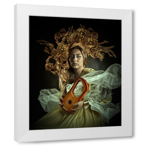 Afrodita I White Modern Wood Framed Art Print by Calderon, Francis
