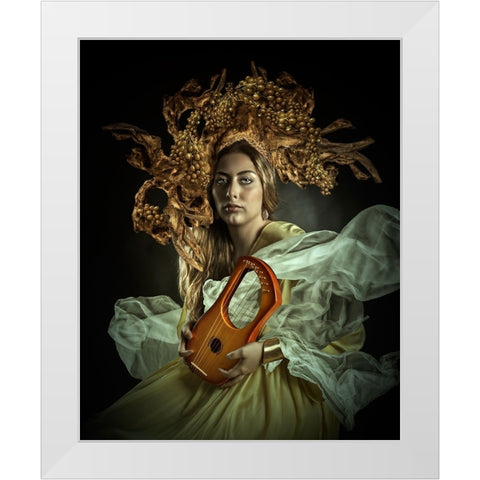 Afrodita I White Modern Wood Framed Art Print by Calderon, Francis