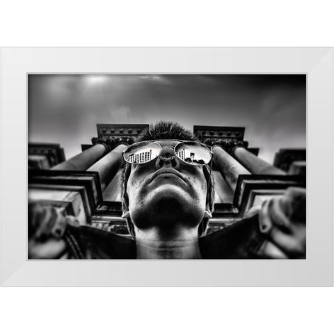 Untitled White Modern Wood Framed Art Print by Hermann, Steve