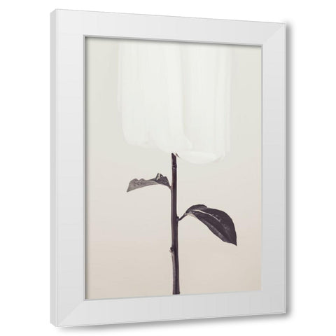Peony 18 White Modern Wood Framed Art Print by 1x Studio III