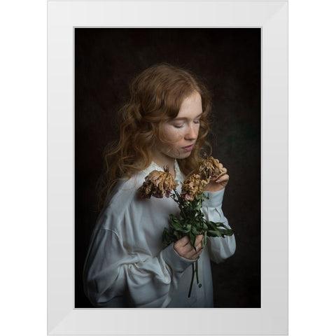 Withered White Modern Wood Framed Art Print by Franke, Ruth
