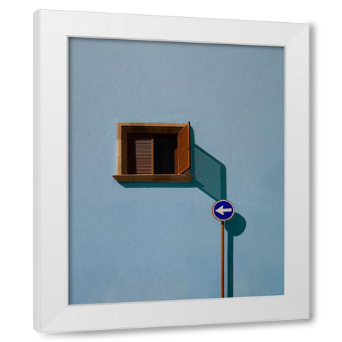 Urban shadows White Modern Wood Framed Art Print by Schuster, Inge