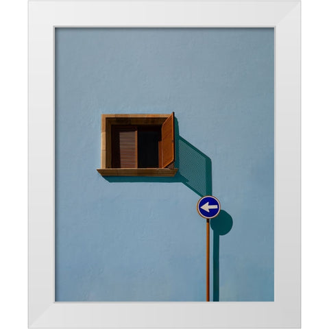 Urban shadows White Modern Wood Framed Art Print by Schuster, Inge