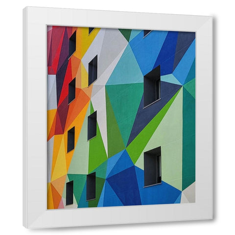 ORIGAMI White Modern Wood Framed Art Print by Cedron, Mabel