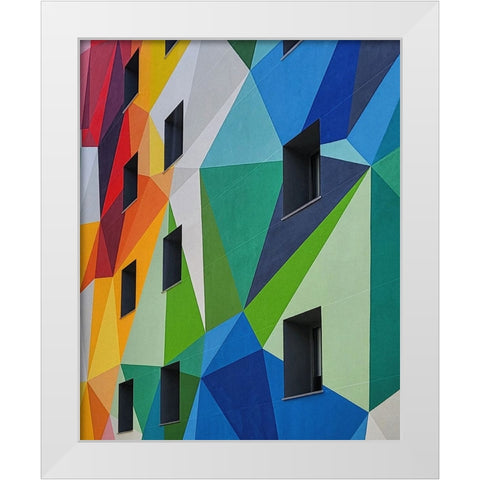 ORIGAMI White Modern Wood Framed Art Print by Cedron, Mabel