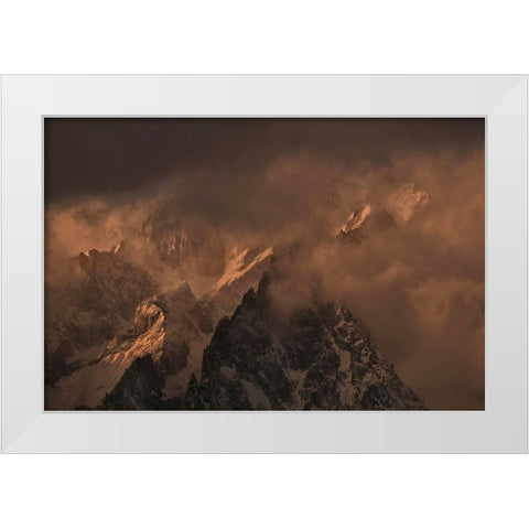 Only The Sound Of Silence White Modern Wood Framed Art Print by Moretti, Claudio