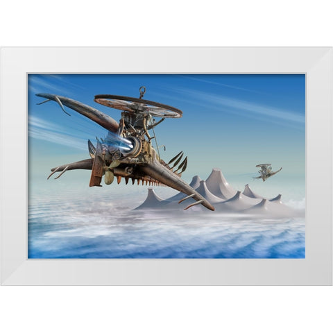 Air Pursuit White Modern Wood Framed Art Print by Penchev, Radoslav