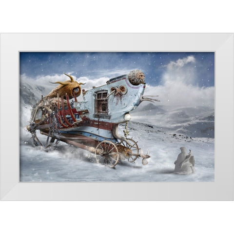 An Insurmountable Obstacle White Modern Wood Framed Art Print by Penchev, Radoslav