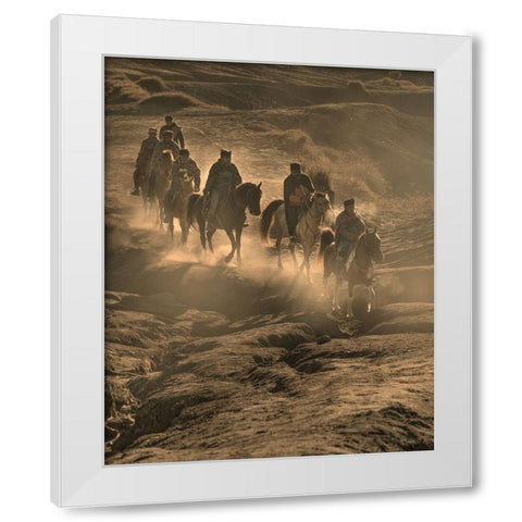 Wanderer White Modern Wood Framed Art Print by Mikael, Fira