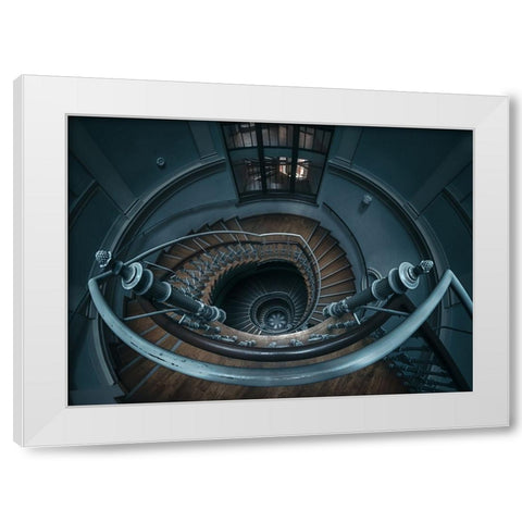 Swirl White Modern Wood Framed Art Print by Derangowski, Lukasz