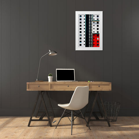 Facade - Gani Tikva White Modern Wood Framed Art Print by Orbach, Arnon