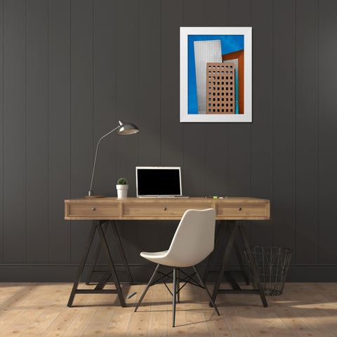 Facade - Tel AvIV Jaffa White Modern Wood Framed Art Print by Orbach, Arnon