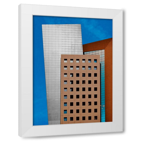 Facade - Tel AvIV Jaffa White Modern Wood Framed Art Print by Orbach, Arnon