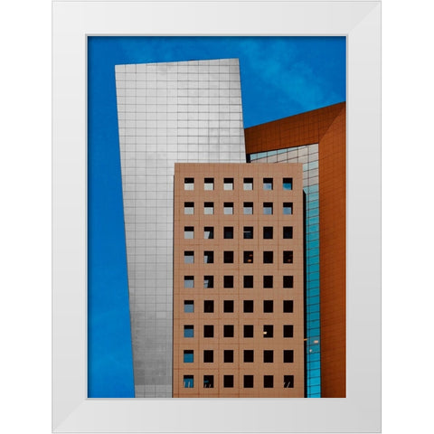 Facade - Tel AvIV Jaffa White Modern Wood Framed Art Print by Orbach, Arnon