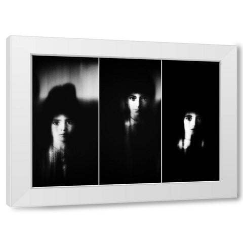 Sisters White Modern Wood Framed Art Print by Droste, Holger