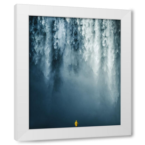 Skogafoss White Modern Wood Framed Art Print by Ziomek, Witold