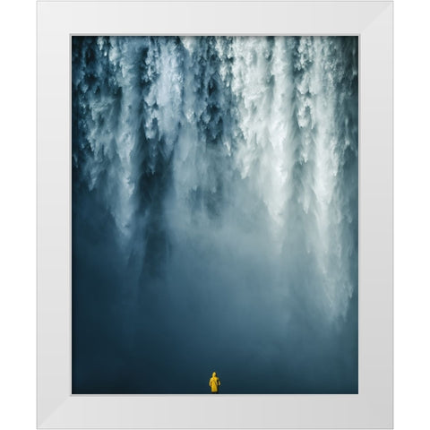Skogafoss White Modern Wood Framed Art Print by Ziomek, Witold